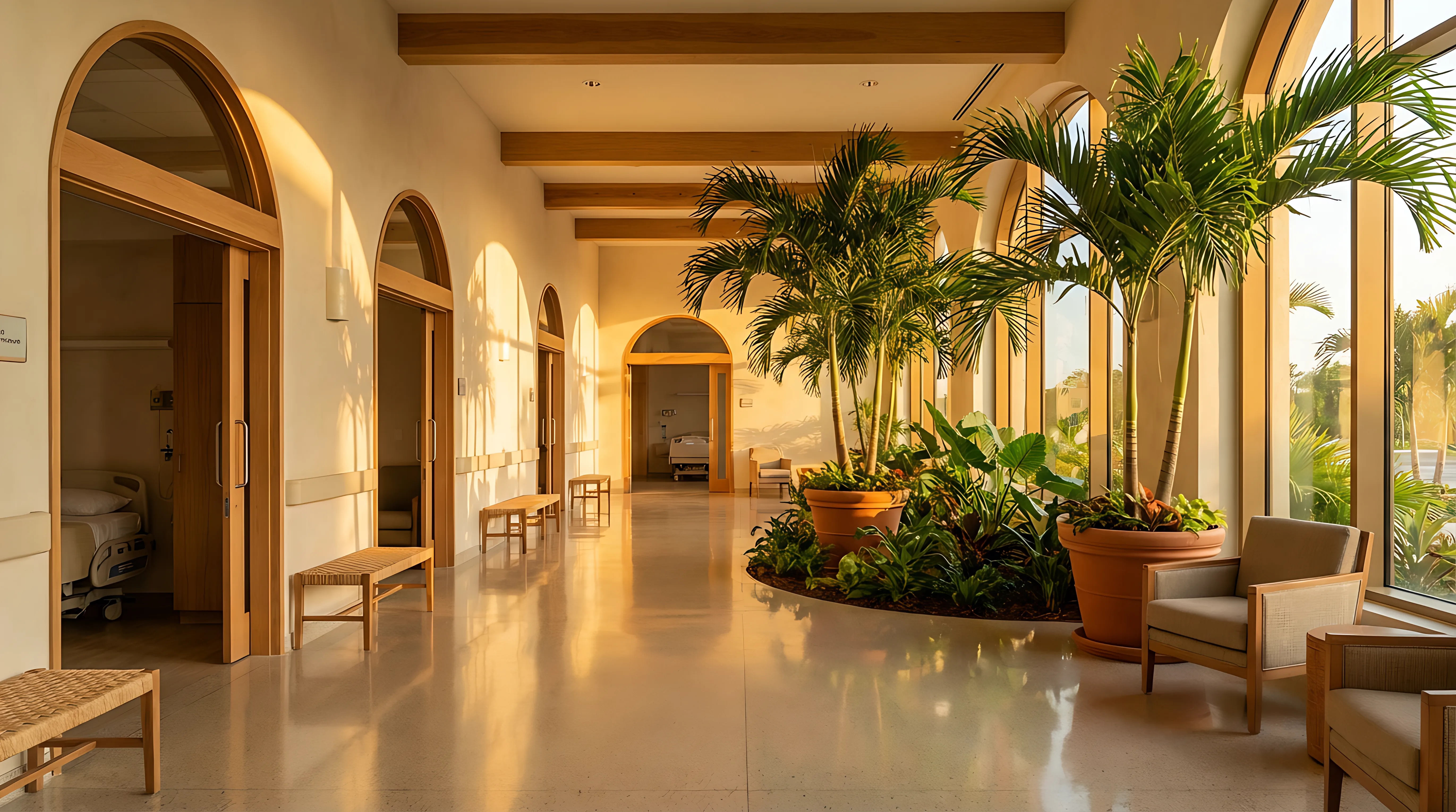 Welcoming hospital corridor Amadeo Medical Group Spanish Town Jamaica