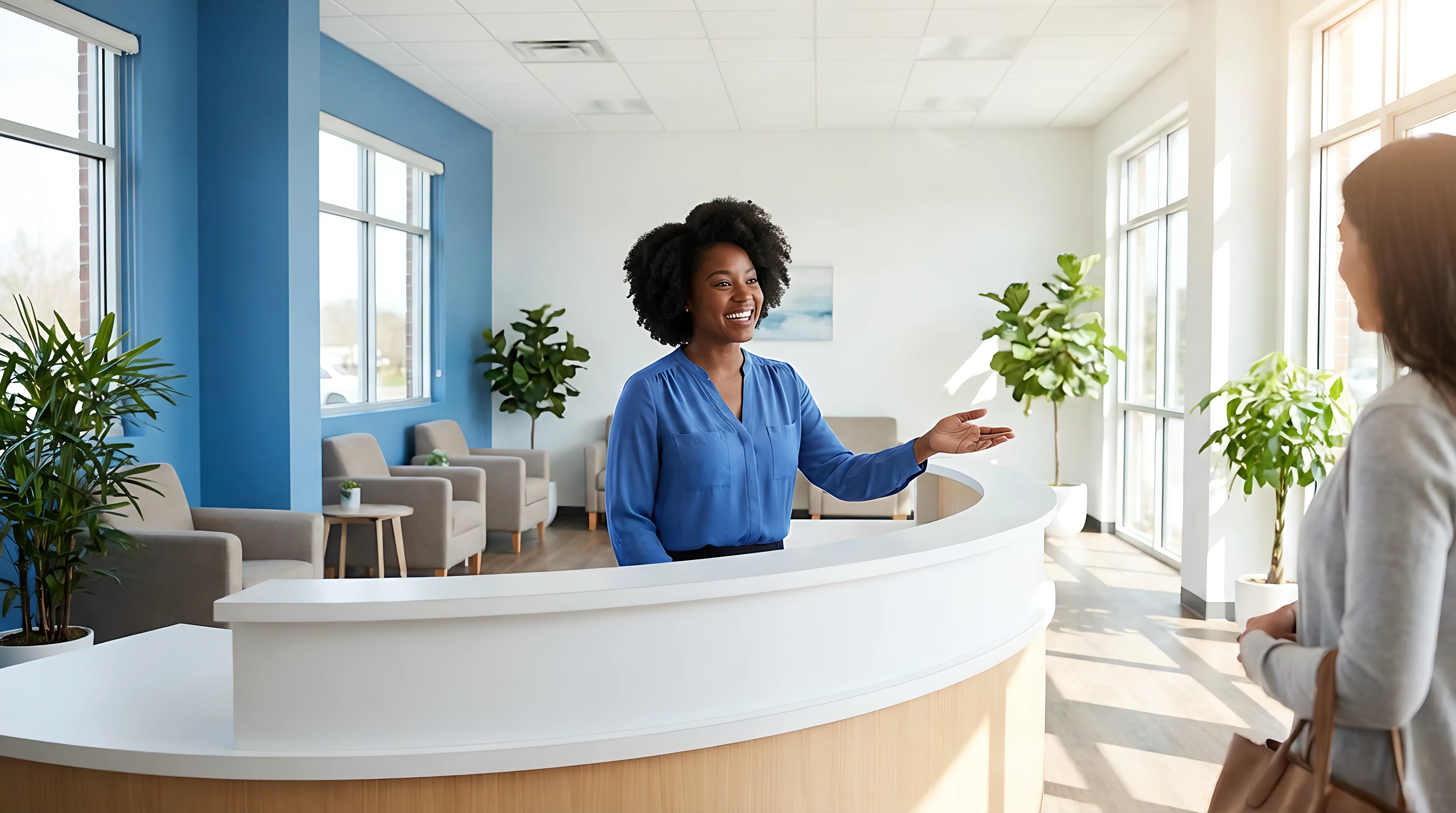 Welcoming reception area Amadeo Medical Group Spanish Town Jamaica